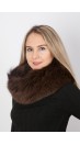 Brown fox fur neck warmer